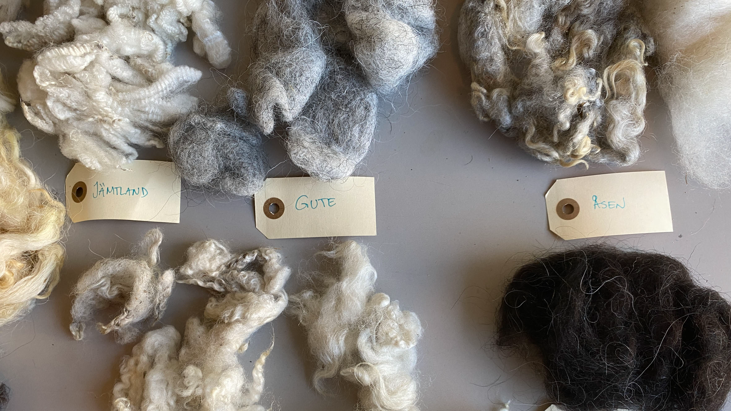 Wool on a table