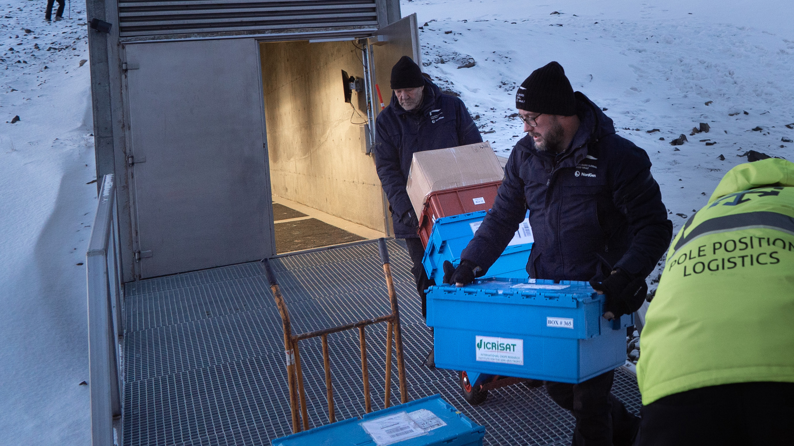 People carrying boxes